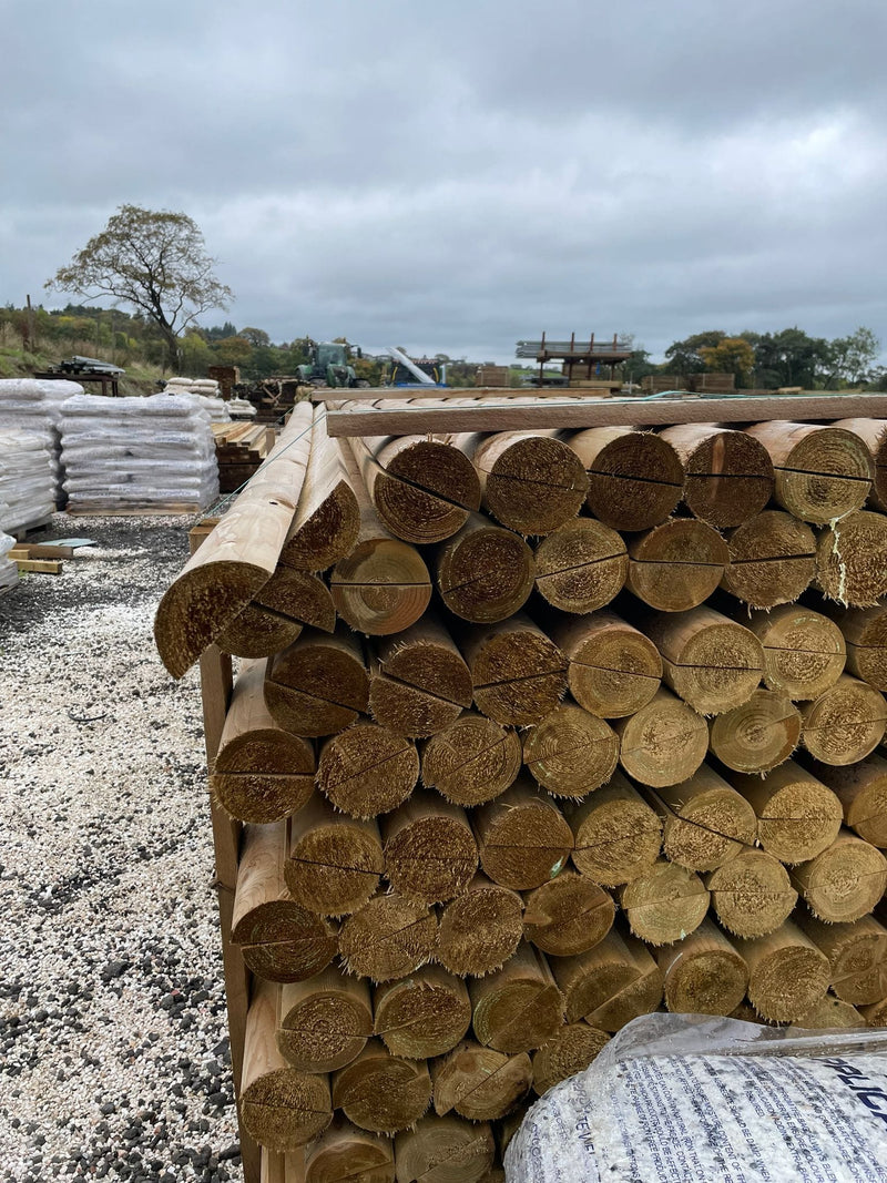 3.6m x 100mm half round rails