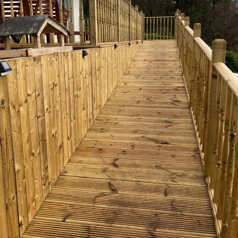 Redwood Treated Decking Board 145x28mm | 3.6m, 4.8m, 5.4m lengths
