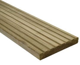 Redwood Treated Decking Board 145x28mm | 3.6m, 4.8m, 5.4m lengths