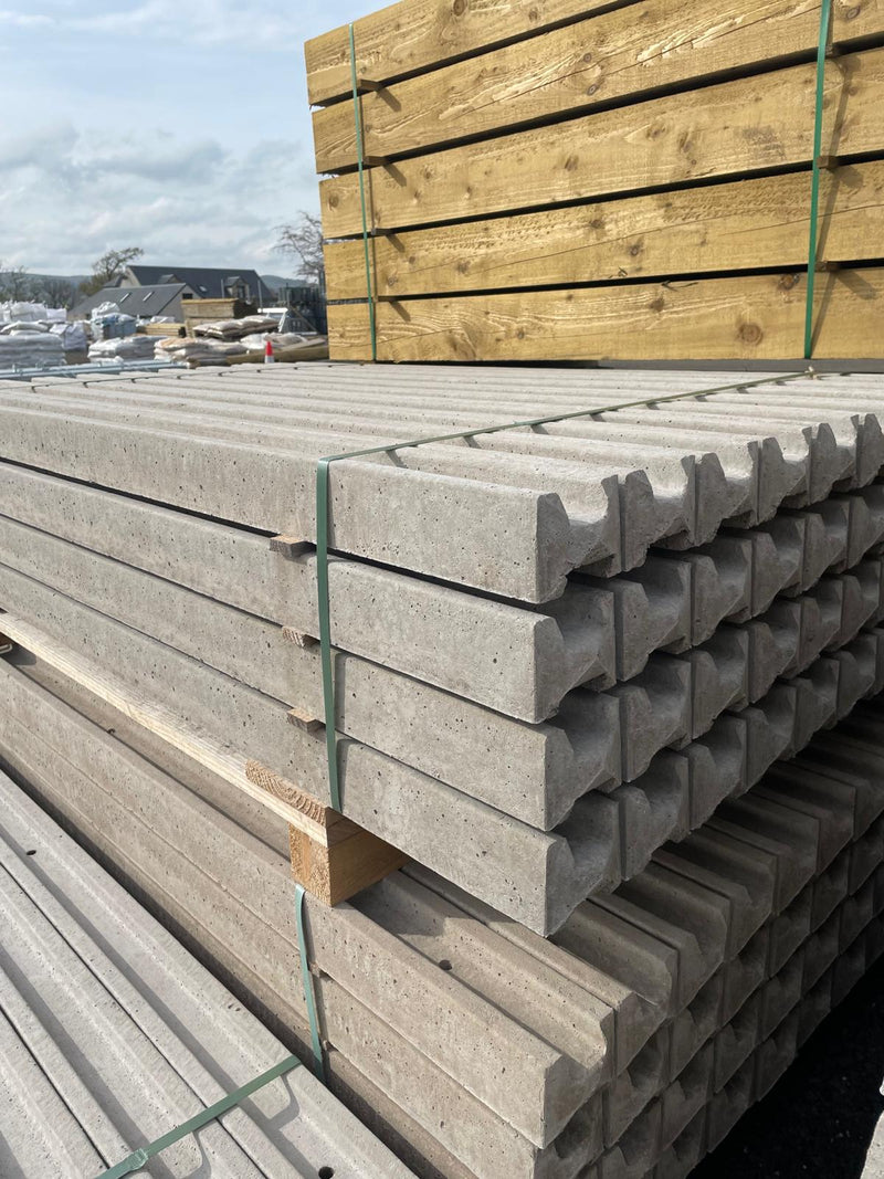 8ft Intermediate concrete post 2440mm Fenn-lite 35kg each slot size 55mm-50mm