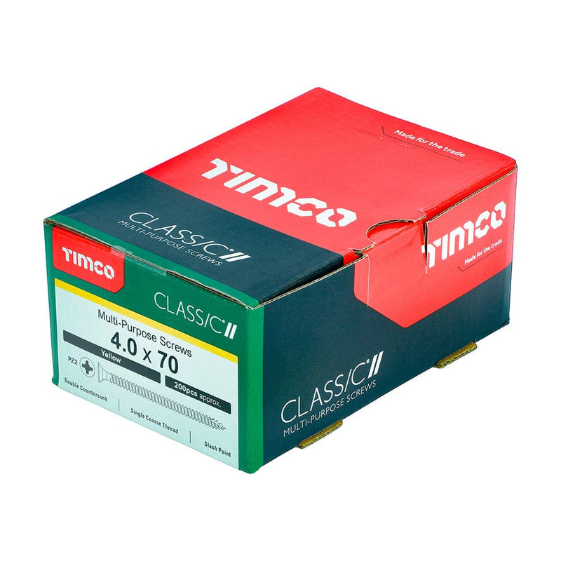 Timco - Classic Screw PZ2 CSK ZYP
4.0 x 70 - box of 200